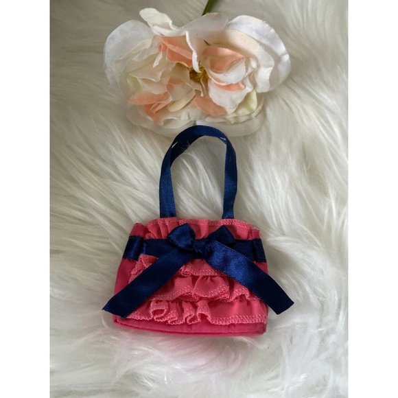 American Girl Battat OG Doll Retired Accessory Pink Navy Purse for Dolls 16" 18" - Picture 5 of 12